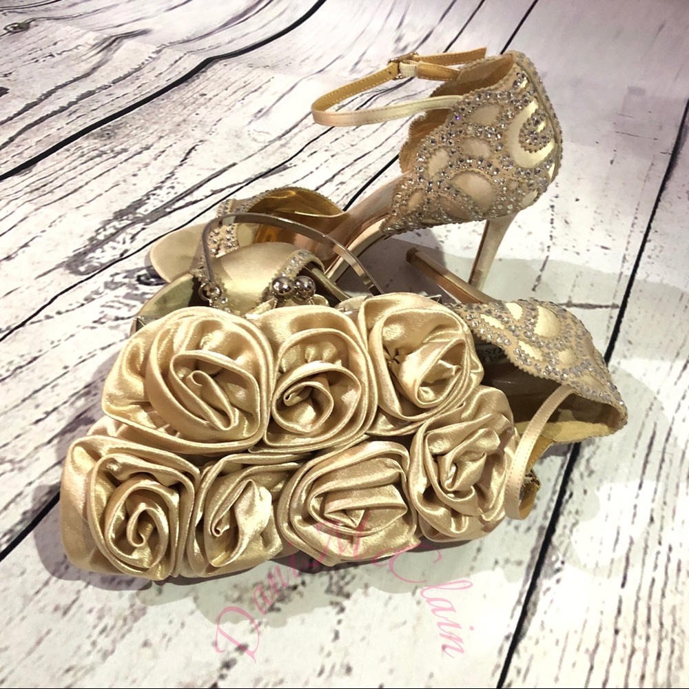 Cream Satin Clutch